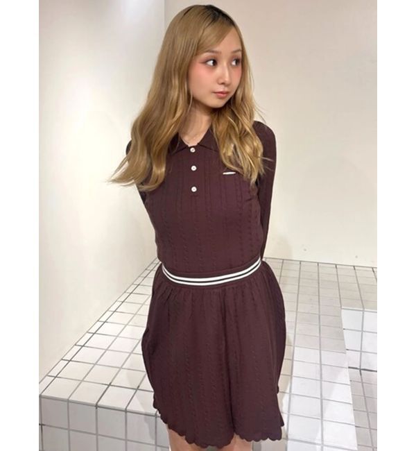 CALNAMUR「ミニケーブルラインニットスカート」|スカート|