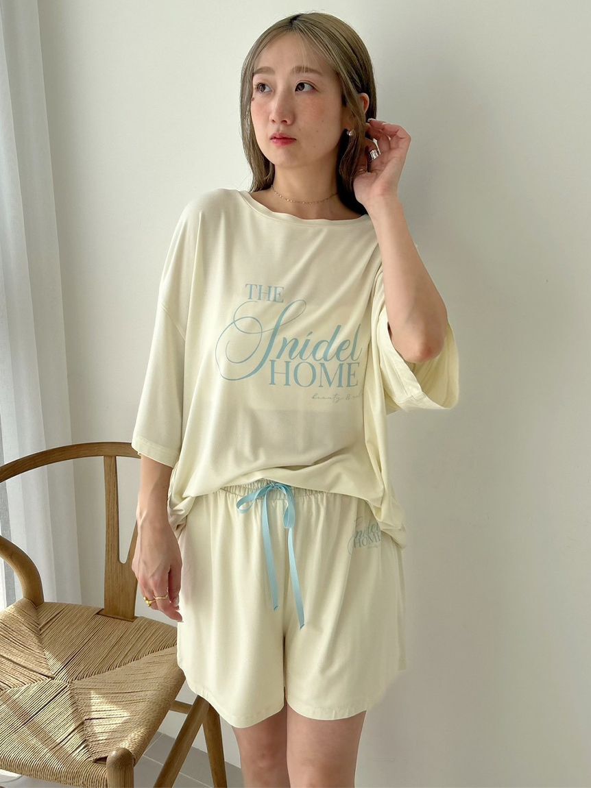 SNIDEL HOME「【接触冷感】ロゴTシャツセットアップ」|ルームウェア|
