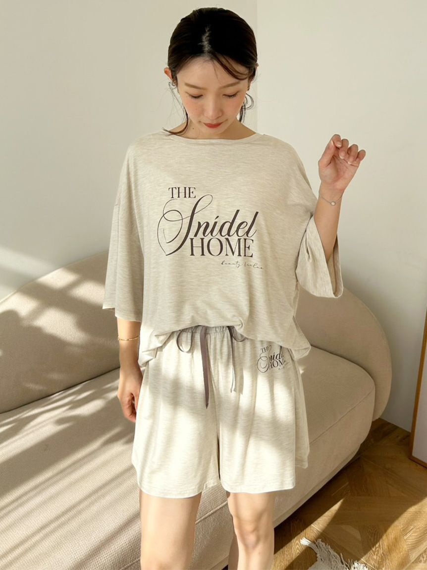 SNIDEL HOME「【接触冷感】ロゴTシャツセットアップ」|ルームウェア|
