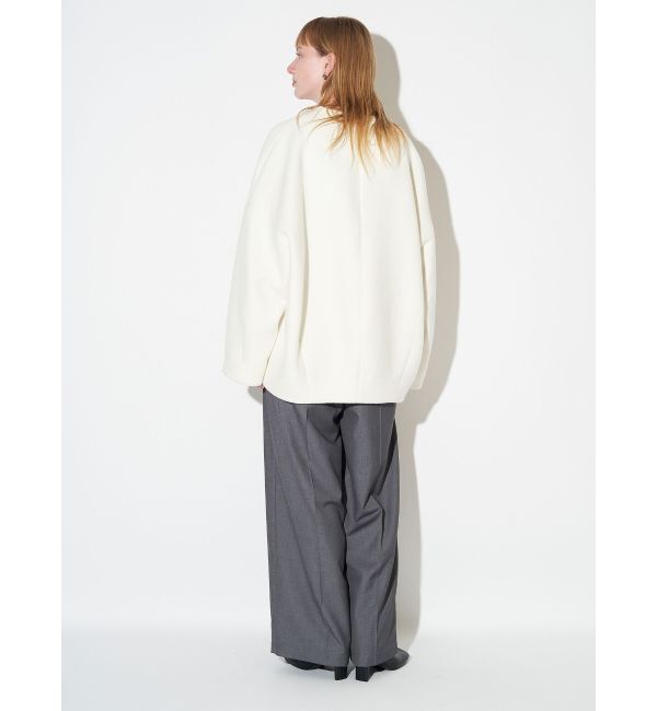 ELENDEEK「FORM SHORT WOOL CT」|ノーカラーコート|