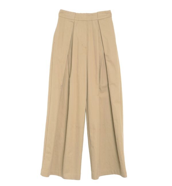 ELENDEEK「TWILL TUCK WIDE PT」|その他|ベージュ