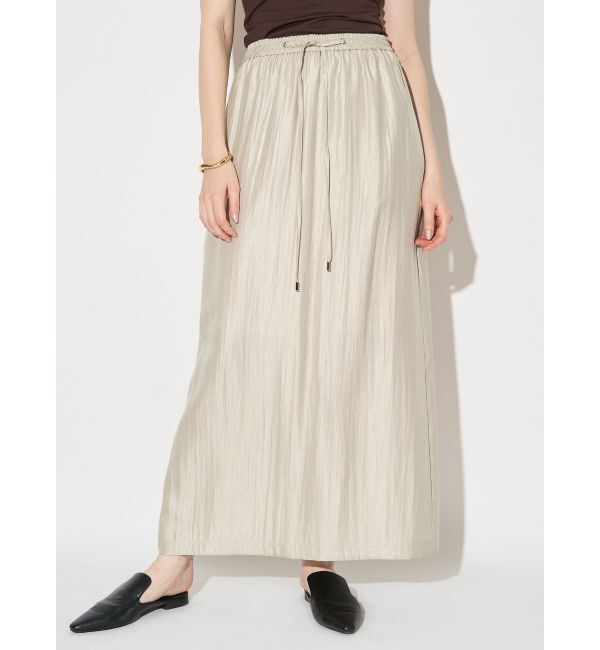 ELENDEEK「SHINY EASY SK」|スカート|ベージュ