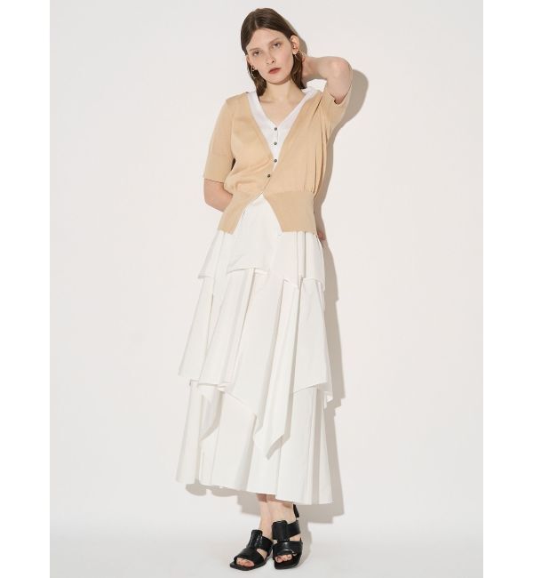 ELENDEEK「COLOR LAYERED HALF SLEEVES KT」|ニット・セーター|