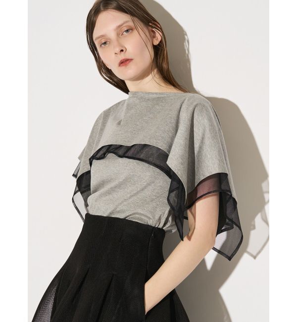 ELENDEEK「CAPE LAYERD CS」|Tシャツ・カットソー|グレー