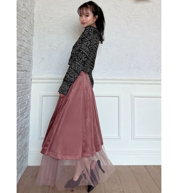 RESEXXY「ベロアチュールロングスカート」|スカート|