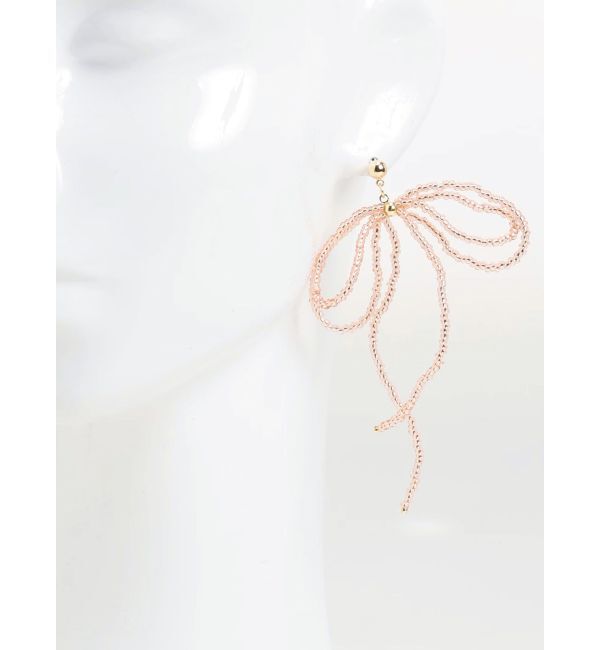 RESEXXY「クリアビーズリボンピアス」|ピアス|