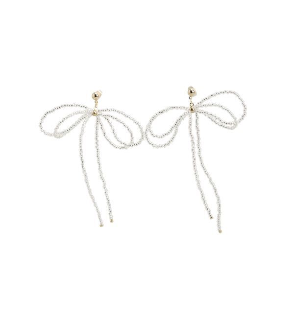 RESEXXY「クリアビーズリボンピアス」|ピアス|