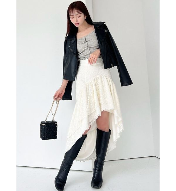 RESEXXY「アシンメトリーレーススカート」|スカート|
