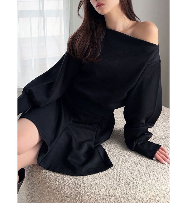 RESEXXY「ワンショルスウェットトップス【セットアップ着用可能】」|スウェット・ジャージ|ブラック