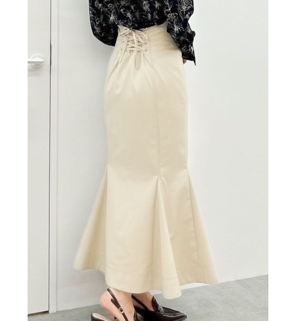 dazzlin「バックレースアップスイッチングマーメイドスカート」|スカート|ベージュ