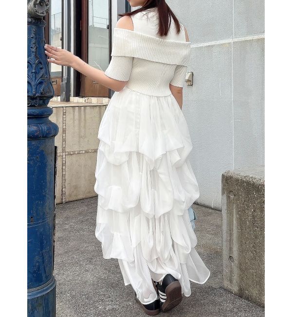 dazzlin「【追加生産分】ランダムタックバルーンスカート」|スカート|