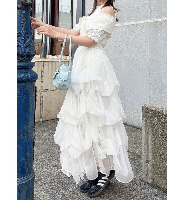 dazzlin「【追加生産分】ランダムタックバルーンスカート」|スカート|