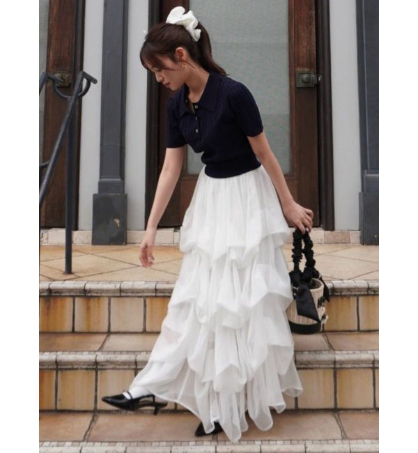 dazzlin「【追加生産分】ランダムタックバルーンスカート」|スカート|