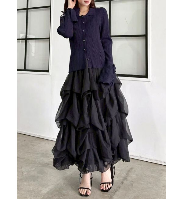 dazzlin「【追加生産分】ランダムタックバルーンスカート」|スカート|