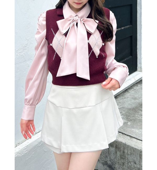 dazzlin「【セットアップ対応】レイヤードスカートパンツ」|スカート|アイボリー