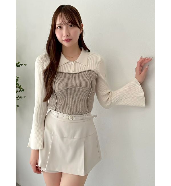 dazzlin「【セットアップ対応】レイヤードスカートパンツ」|スカート|