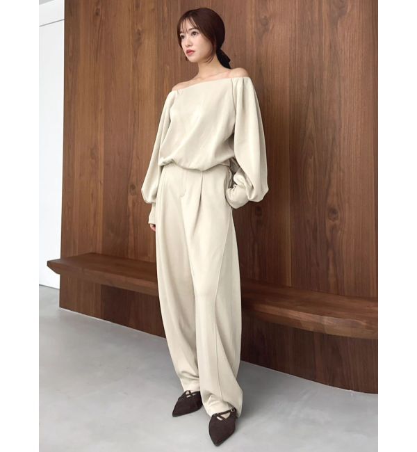 dazzlin「【吉田朱里】バレルレッグスウェットパンツ ※BLACK WEB限定カラー」|その他|