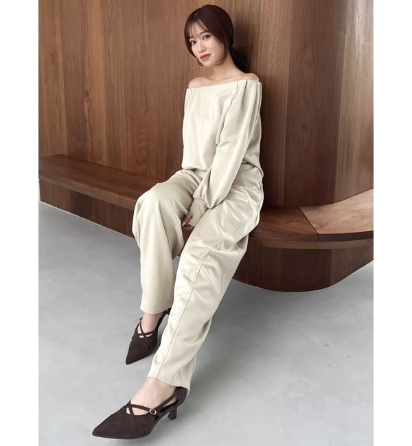 dazzlin「【吉田朱里】バレルレッグスウェットパンツ ※BLACK WEB限定カラー」|その他|