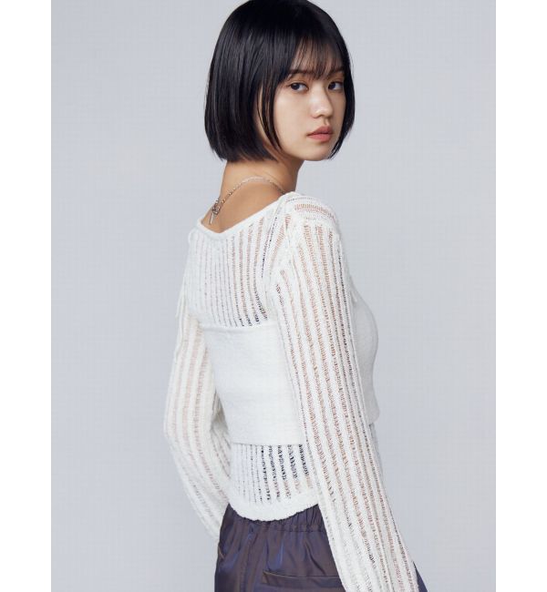EMODA「レイヤードシアーニット」|ニット・セーター|