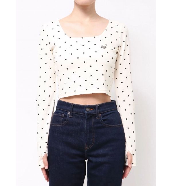 EMODA「クロスクロップフィットトップ」|Tシャツ・カットソー|ライトミックス