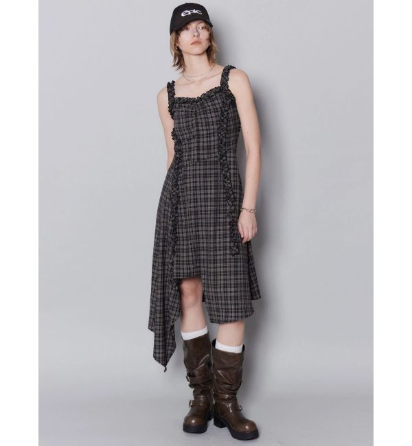 EMODA「テープフリルアシンメトリーマキシワンピース」|ワンピース|