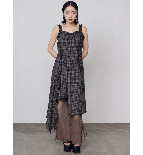 EMODA「テープフリルアシンメトリーマキシワンピース」|ワンピース|