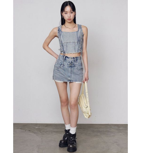 EMODA「ベルトレイヤードボクシースカート」|スカート|