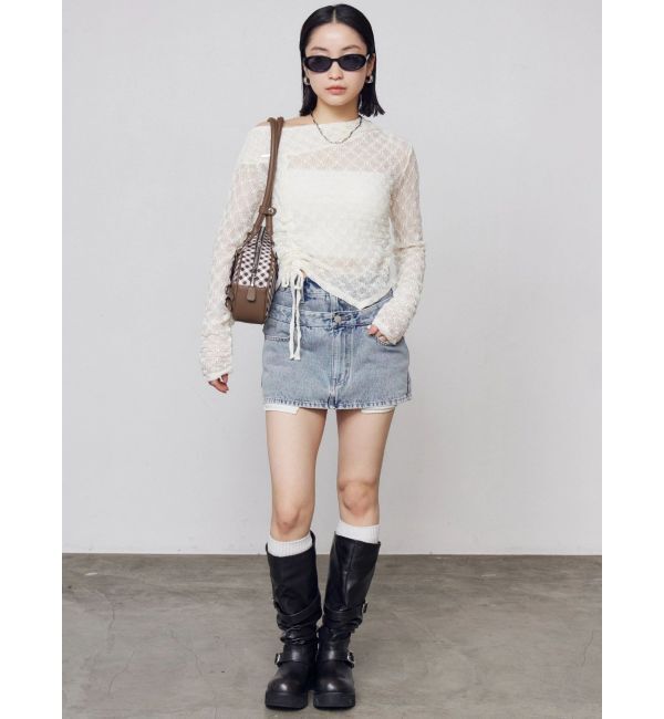 EMODA「ベルトレイヤードボクシースカート」|スカート|