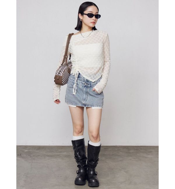 EMODA「ベルトレイヤードボクシースカート」|スカート|