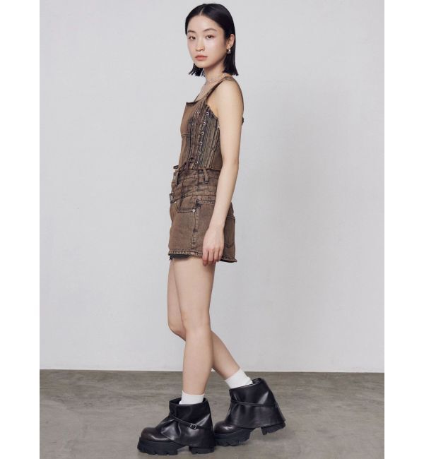 EMODA「ベルトレイヤードボクシースカート」|スカート|