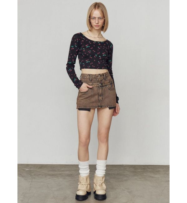 EMODA「ベルトレイヤードボクシースカート」|スカート|