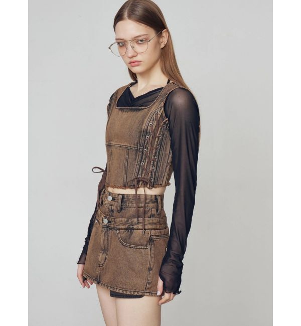 EMODA「ベルトレイヤードボクシースカート」|スカート|