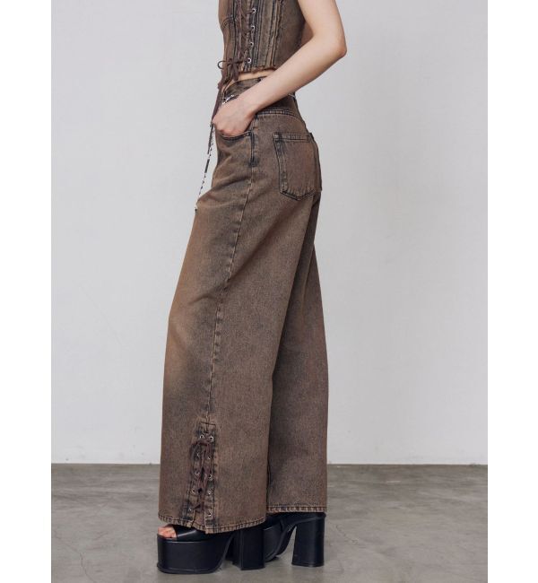 EMODA「ヘムレースアップルーズデニム」|デニム|