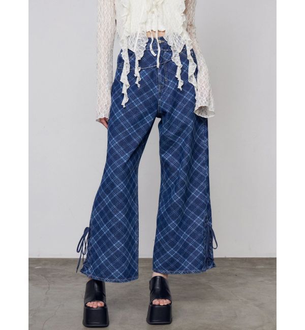 EMODA「ヘムレースアップルーズデニム」|デニム|