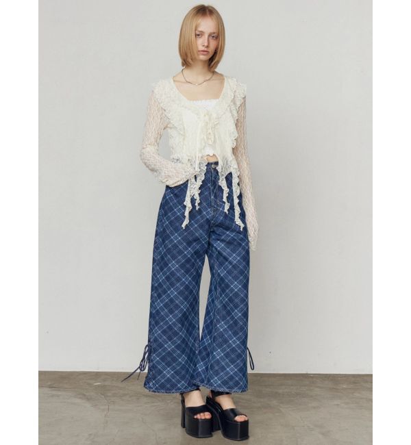 EMODA「ヘムレースアップルーズデニム」|デニム|