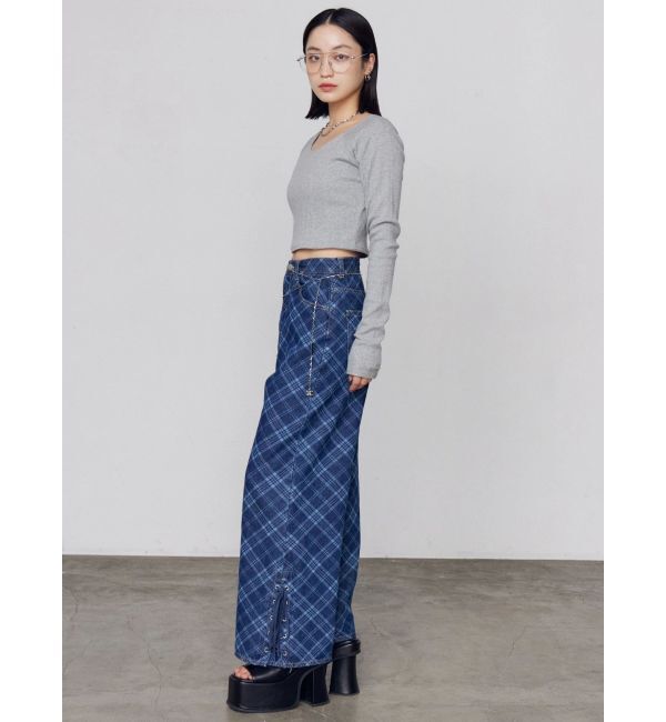 EMODA「ヘムレースアップルーズデニム」|デニム|