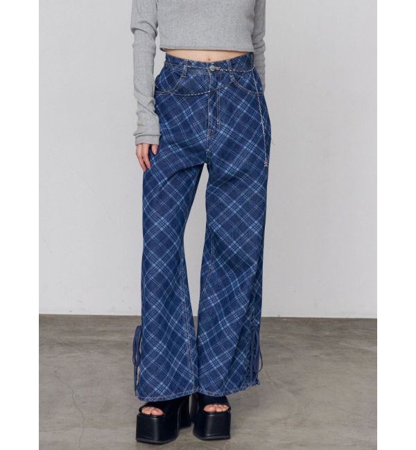 EMODA「ヘムレースアップルーズデニム」|デニム|インディゴ