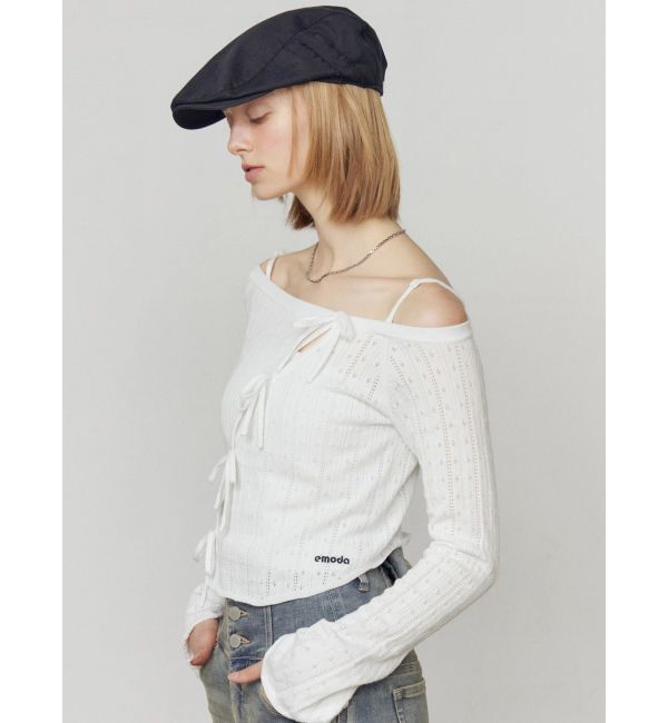 EMODA「ホールリボン2WAYニット」|ニット・セーター|