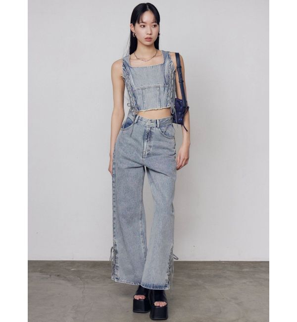 EMODA「サイドレースアップデニムビスチェ」|タンクトップ|