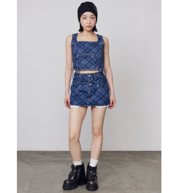 EMODA「サイドレースアップデニムビスチェ」|タンクトップ|