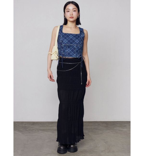 EMODA「サイドレースアップデニムビスチェ」|タンクトップ|