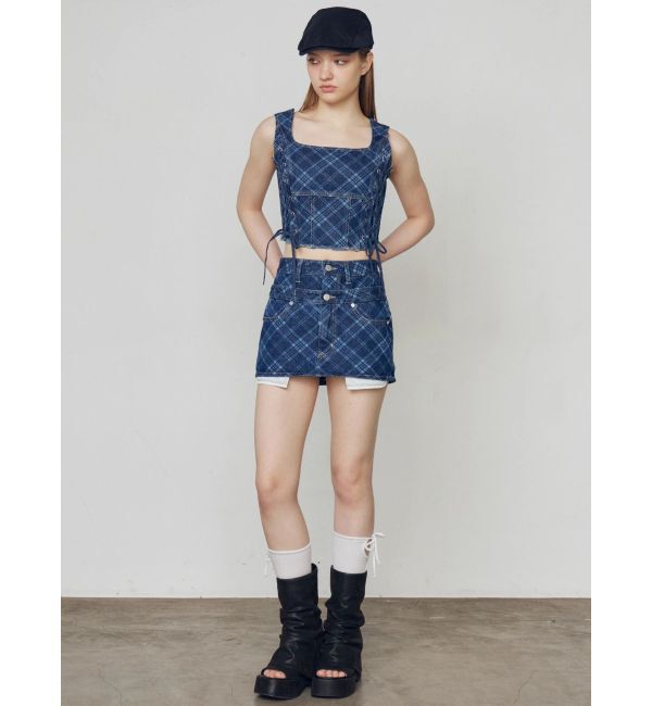 EMODA「サイドレースアップデニムビスチェ」|タンクトップ|