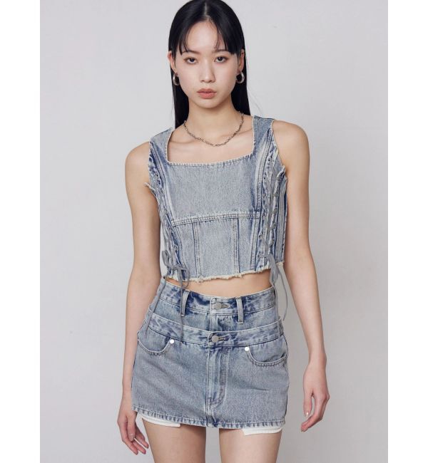 EMODA「サイドレースアップデニムビスチェ」|タンクトップ|
