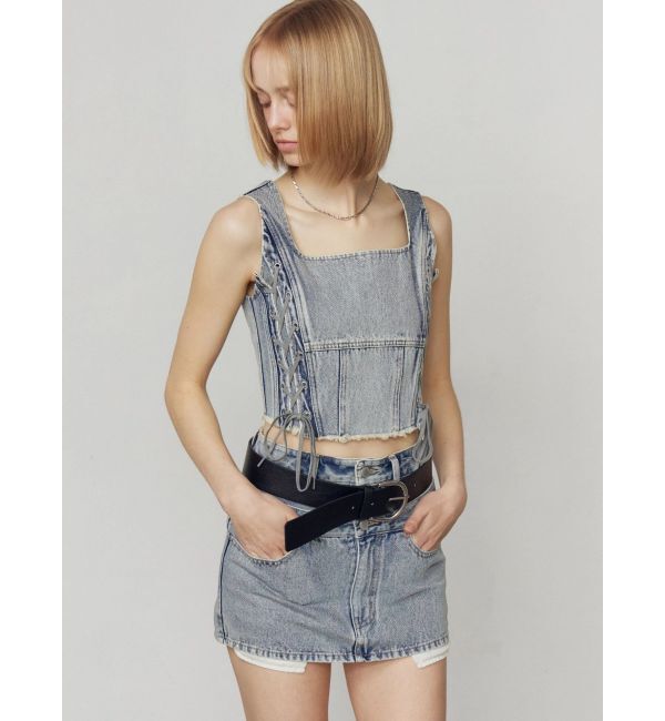EMODA「サイドレースアップデニムビスチェ」|タンクトップ|