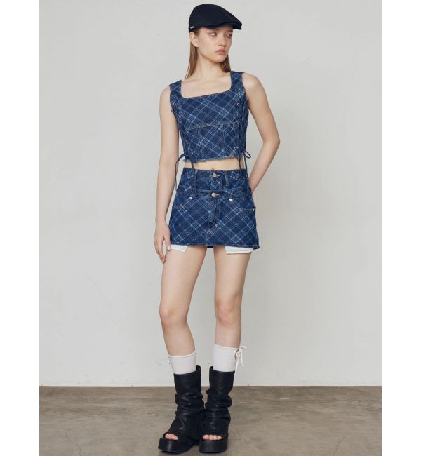 EMODA「サイドレースアップデニムビスチェ」|タンクトップ|