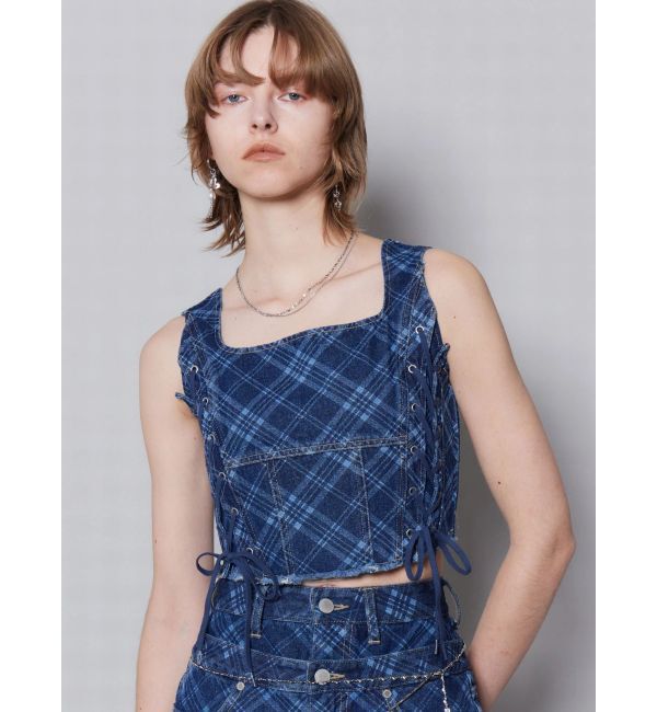 EMODA「サイドレースアップデニムビスチェ」|タンクトップ|