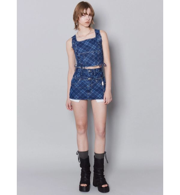 EMODA「サイドレースアップデニムビスチェ」|タンクトップ|