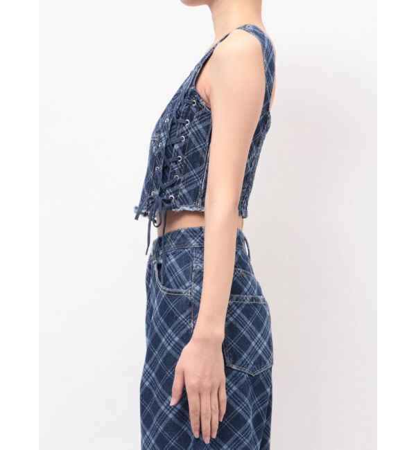 EMODA「サイドレースアップデニムビスチェ」|タンクトップ|