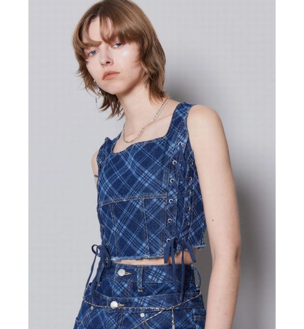 EMODA「サイドレースアップデニムビスチェ」|タンクトップ|