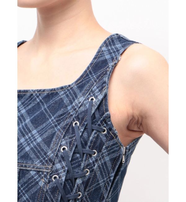 EMODA「サイドレースアップデニムビスチェ」|タンクトップ|